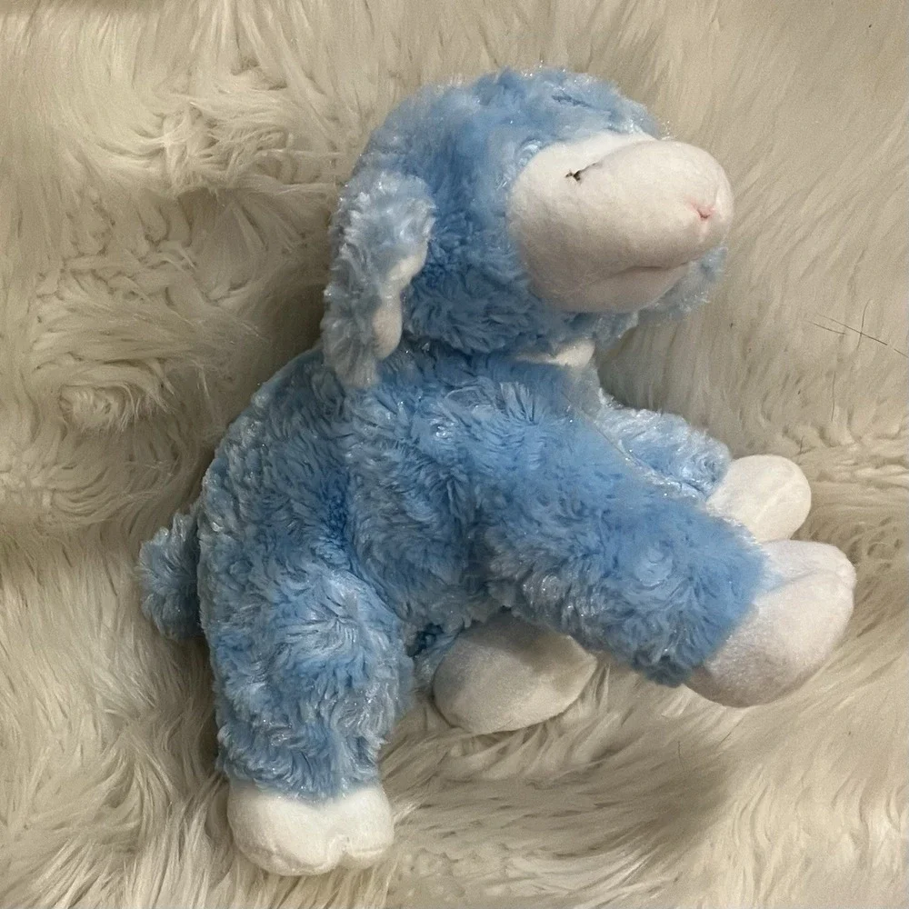 Baby Gund Winky Lamb Blue White Lovey 8